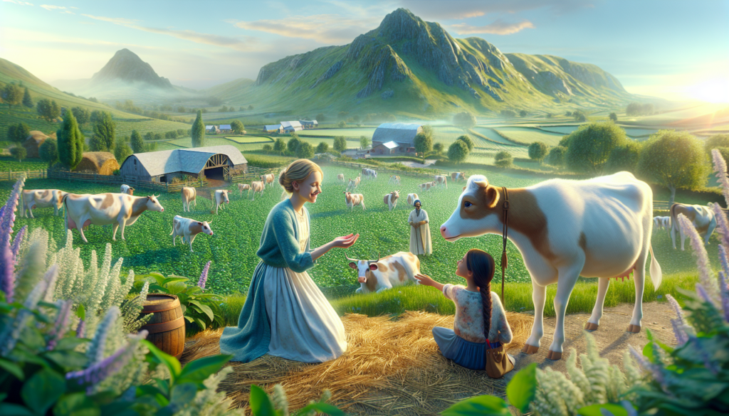 A scene from the AI generated story Stella and the Milk Miracle